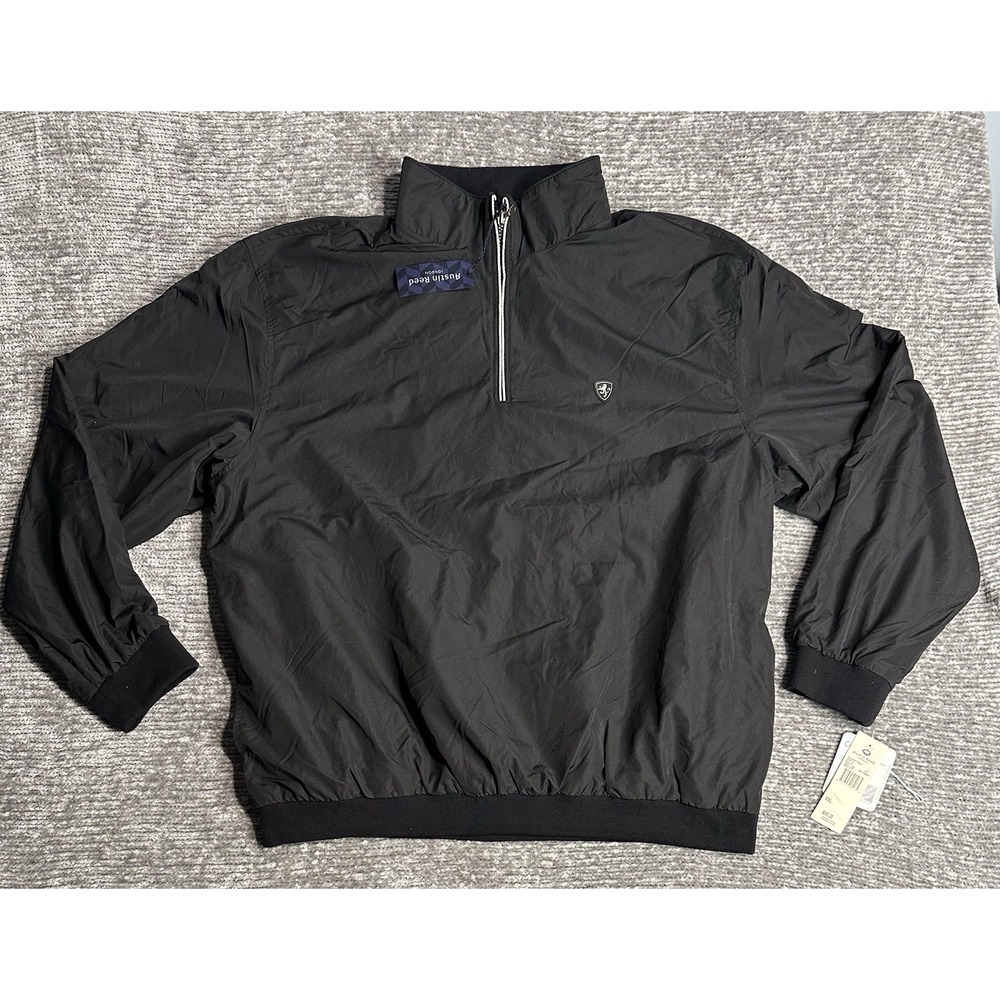 Austin Reed London CoolField Windbreaker Golf Jacket Men's XXL Black 1/4 Zip